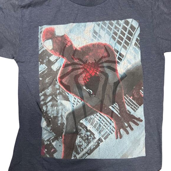 Marvel Spider-Man 2 Graphic Tee Blue Crew Neck Short Sleeve - Picture 2 of 4